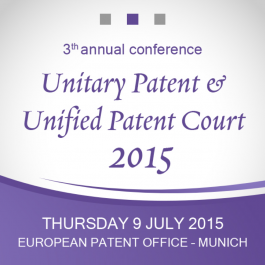 Unitary Patent Unified Patent Court 2015