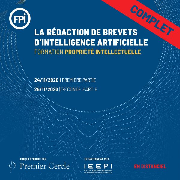 Formation PI - La rédaction de brevets d'intelligence artificielle